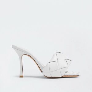 Bottega Veneta white lido Mules